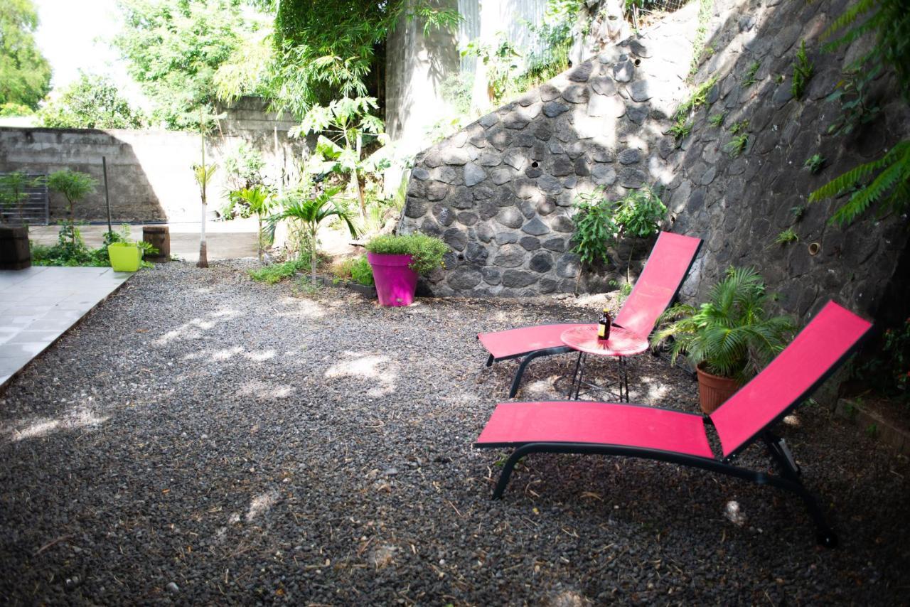 Le Bambou T3 Centre Ville Sainte Clotilde Rez De Jardin Bois de Nefles  Luaran gambar